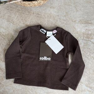 Zara Brown Long-Sleeve Knit Top